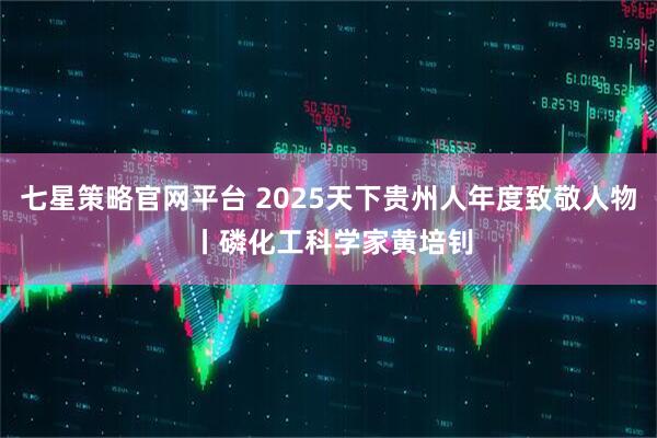 七星策略官网平台 2025天下贵州人年度致敬人物 丨磷化工科学家黄培钊